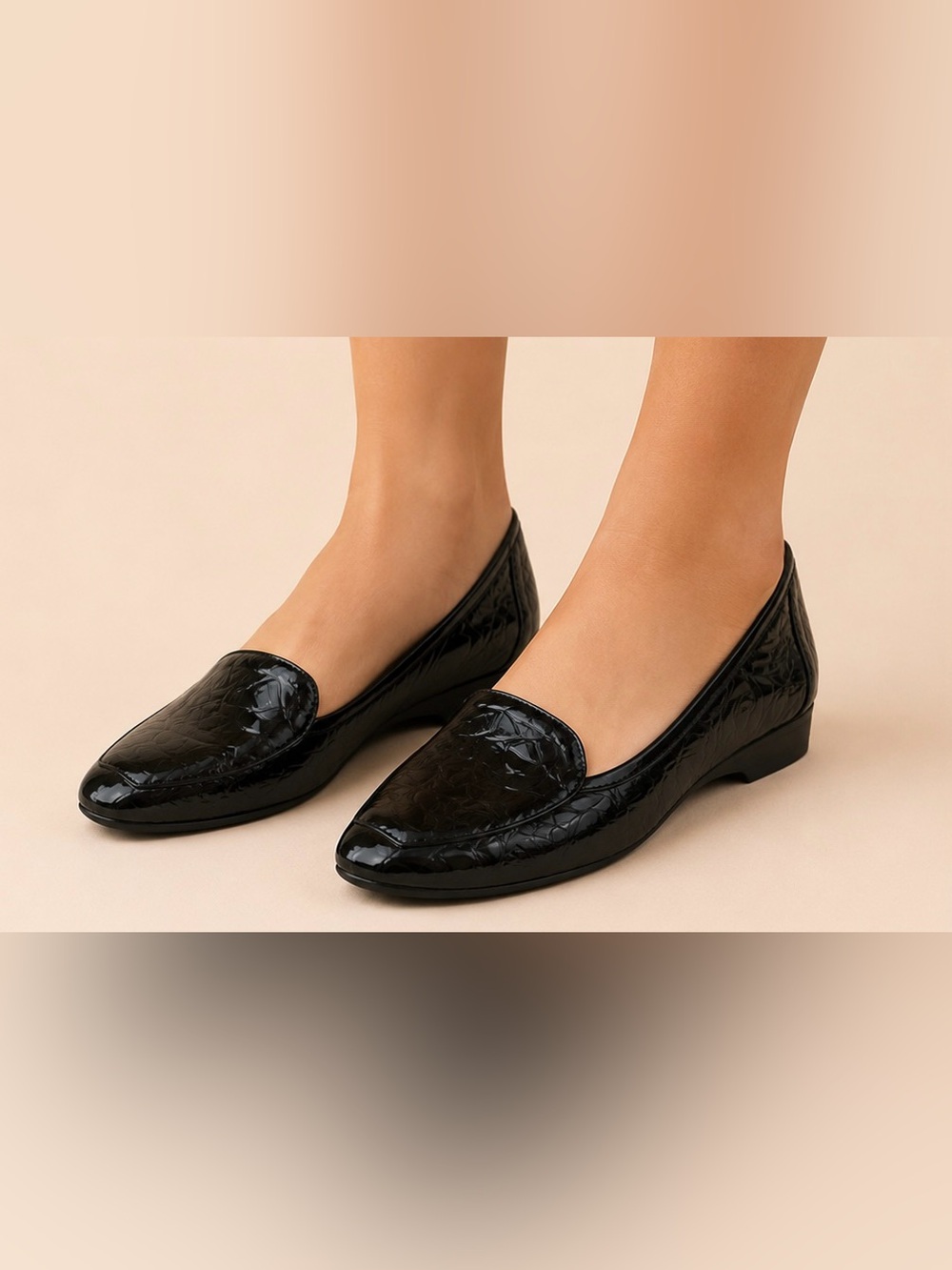 Alex Marie Black Patent Loafers Size 9.5